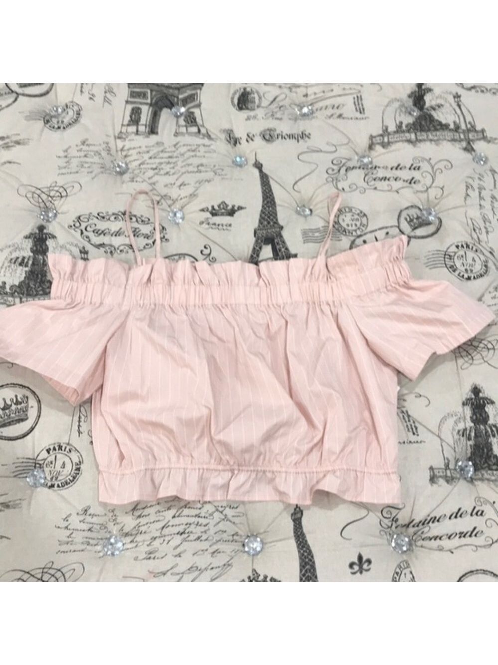 BP. Cold Shoulder Ruffle Trim Top - Picture 7 of 7